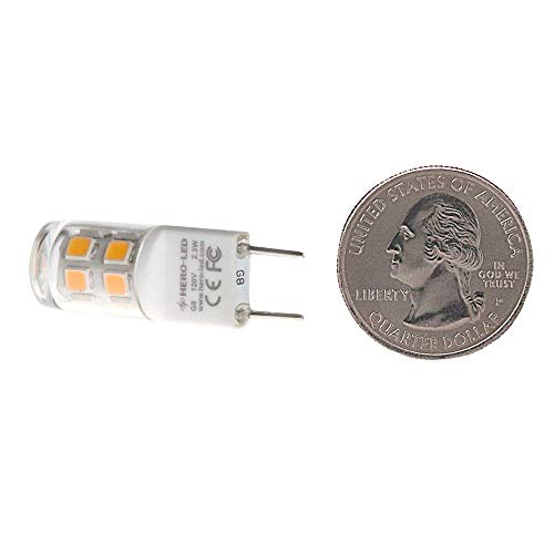 HEROLED G817SDW T4 G8 LED Halogen Xenon Replacement Light Bulb, 2.3W