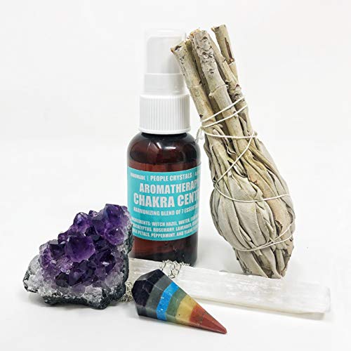 15 pcs Chakra Crystal Healing Kit! / Lot of Chakra tumbles, Amethyst Cluster, Raw Stones, Sage, Meditation Spray + More… - Image 6