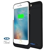 iPhone 7 Battery Case, MAXNON Portable Ultra Slim Battery Charging Charger Case 3200mAh Rechargeable Extended Battery Charger Power Bank Cover for iPhone 7,6S,6(4.7 Inch) [MFi Certified] (Black)
