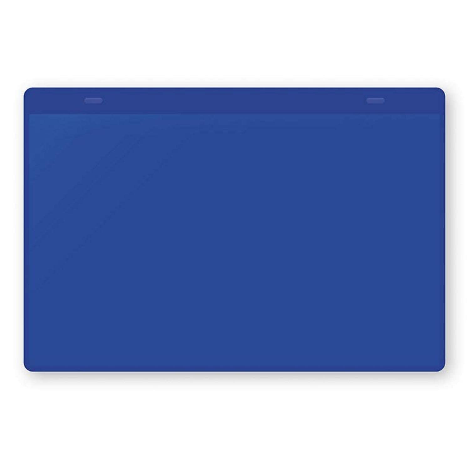 Magnetic Document Pocket, With Welded Edges, Strong Back Reinforcement, For Steel Surfaces - 310mmx215mm - Pack Of 10 - Colour Blue
