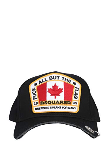 DSQUARED2 Men's Bcm010405c000012124 Black Cotton Hat