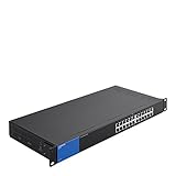 Linksys Business LGS124 24-Port Rackmount Gigabit Ethernet Unmanaged Network Switch I Metal Enclosure