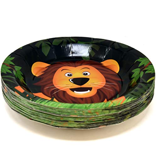 Zoo Jungle Animal Party Plates and Napkins for Safari Birthday Supplies