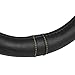 Motor Trend GripDrive Faux Black Leather Steering Wheel Cover for Car Truck Van SUV, Standard 15 inch Size, Beige Accent Stitched Car Steering Wheel Cover Vehicle & Auto Accessories