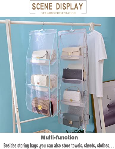 Handtaschen-Organizer für 6 Taschen, Oxford-Stoff, durchsichtig, Aufbewahrungstasche, Hängeorganizer Waschbar