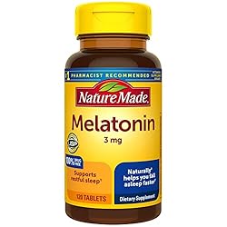 Nature Made Melatonin 3mg Tablets, 100% Drug Free