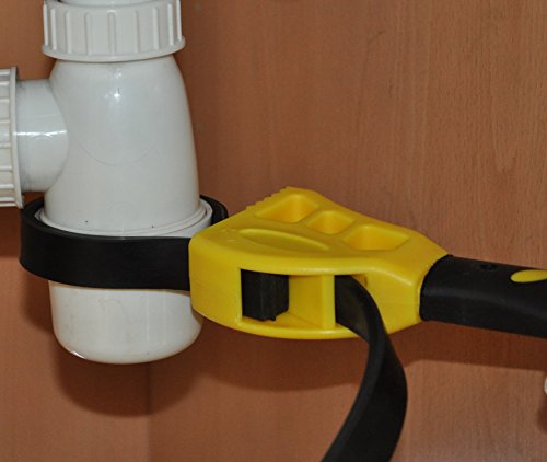 Oil Filter Wrench Set - 2pcs, Use as Jar Opener, Pipe Wrench, Rubber Strap Wrenches Used by Mechanics, Plumbers
