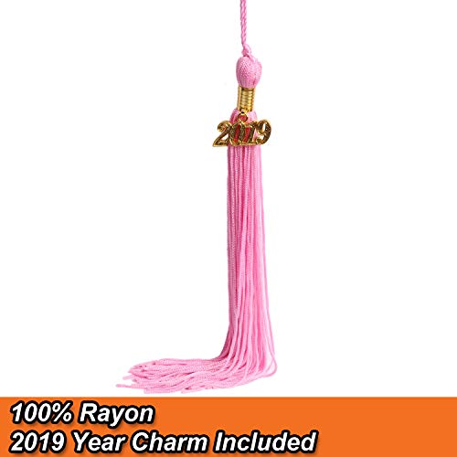 OSBO GradSeason Matte Graduation Gown Cap Tassel Set 2018 & 2019 for High School and Bachelor (Pink, 57"(6'0"-6'2")) - Thumbnail 6