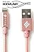 SYDE ARMOR Lightning Cable with Kevlar Core, Apple Certified Double-Nylon Braided Fast Charging Cable Built to Military Specifications for iPhone, iPad & iPod (Rose Gold, 5 Feet)