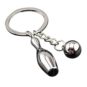 Galaxia Air Metal Bowling Tennis Keychain With Gift Box Heavy Duty Car Key Ring for Man and Women