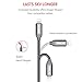 Type C to Lightning Cable, Metrans USB 2.0 3FT Nylon Braided Male to Lightning Charging Cord (3FT/3-Pack,Grey)