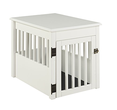 BarkWood Pet Crate End Table – White Finish