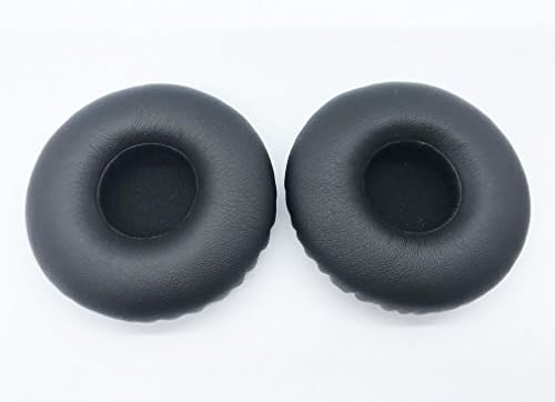 Replacement Cushion Round Foam Sponge pu Leather earpads Cups Ear Pads Pillow Cover Repair Parts for Philip Fidelio M1 Headphone Headset (Black)