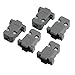 uxcell 5 Pcs Gray Plastic DB9 RS232 Male Female Hoods Back Shells