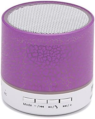Mini Wireless Portable Bluetooth Speaker With LED and Build-in Mic Support AUX TF for iPhone iPod and Android System Equipment(Purple) 