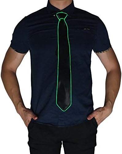 MissFine Men's Novelty LED Necktie as Seen on Today Show, Green