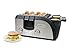 West Bend Toaster Oven Breakfast Station, Egg and Muffin Sandwich Maker, Silver/Black - TEMPR100