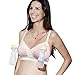 The Dairy Fairy Rose Pumping Bra Hands Free Nursing Bras for Breastfeeding, Soft Breast Feeding Bras for Women of All Body Types, Breast Pump Bra Essentials for Sleep, Maternity, Blush, Large