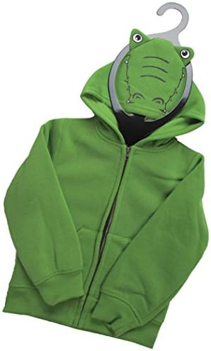 TODDLER KIDS FULL ZIP FLEECE ANIMAL COSTUME HOODIE SWEATSHIRT (ALLIGATOR, 4T)