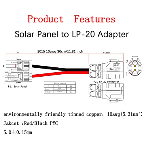 LIXINTIAN 10AWG 2 Pin Power Industrial Circular Connector，for Furrion