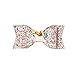 Unicorn Hair Bows Clips Double Layer Bowknot for Girls Sequins Glitter Hairpins Pack of 8(Design 2-8pcs)
