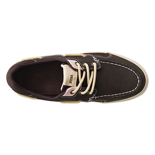 XTRATUF Finatic II Women’s Leather Deck Shoes, Chocolate & Tan (22308)