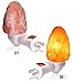 Salt Night Light – Pack of 2 - Naturally Carved Shape – Made with Himalayan Salt Rock Crystals – 360 Degree Adjustable Plug – Cordless and Space-Efficient Wall Decoration - by Utopia Home