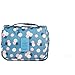 NYKKOLA Cosmetic Makeup Bag Waterproof Toiletry Travel Kit Organizer (Flower in Sky Blue)