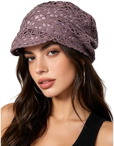 niceacsrise Black Knit Newsboy Hats for Women - Angora Wool  display picture 1