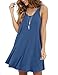 MOLERANI Women's Casual Swing Simple T-shirt Loose Dress, XX-Large, Beja Blue