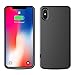iPhone X Battery Case, Foxin 3800mah Extended Battery Charger Case Rechargeable Power Bank Battery Charging Case for iPhone X, Full Protection (Black)