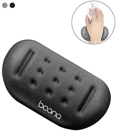 BOONA Memory Foam Mouse Wrist Rest, Comfortable Wrist Support Pad,Suitable for Office, Game - Easy Relieve Pain (Black)