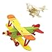 Funria Bfun Woodcraft 3D Puzzle Assemble and Paint DIY Toy Kit, Biplane