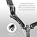 Dual Monitor Full Motion Arm Stand – Gas Spring Computer Desk Mount – VESA – Fully Adjustable Height with C-Clamp Base, Holds Two 15-27” LCD Screens – Stack Or Elevate – Cable Managementthumb 4