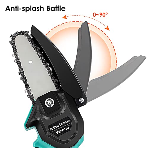 LUSTAR Mini-Kettensägen, Elektrische Kettensäge 4-Zoll-akku-kettensäge 24-V-Batterie Tragbare Kettensäge für Bäume, Die… – Bild 5