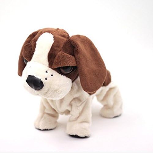 White Dogs Eight Action Electronic Pets Plush Touch And Sound Control Pet Toys Gif