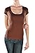 Hollywood Star Fashion Women's Short Sleeve Scoop Neck Cotton Top