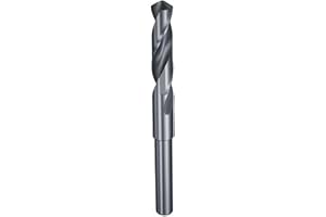 HARFINGTON 14mm Drill Bit 1/2" Reduced Shank Round 4241 High Speed Steel Nitriding Black 118° Standard Point for Plastic Wood Copper Aluminum Iron Medium Soft Metal