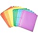 Amazon Basics Plastic 3 Hole Punch Folders with 2 Pockets, 8.5 x 11 inches, Pack of 12, Assorted Color