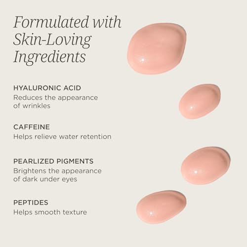 Colleen Rothschild Illuminating Tinted Eye Cream - Instant Brightening Under Anti Dark Circles Treatment with Hyaluronic Acid, Caffeine & Peptides