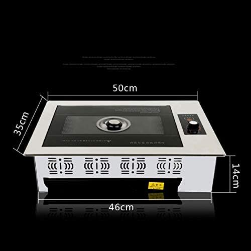 review UXZDX CUJUX Smokeless Electric Grill Multi Function Black Gold Tube Anti Carbon Fire Grilling Stove Korean Buffet Barbecue Table