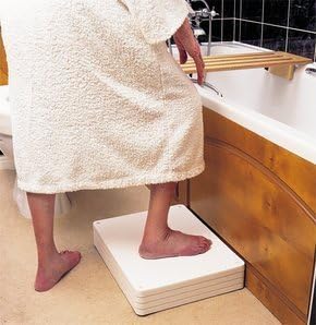 LanghamFour Section Height Adjustable Bath / Shower Step Stable Safe Anti Slip