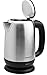 OVENTE Electric Tea Kettle Stainless Steel 1.7 Liter Portable Instant Water Boiler Heater 1100W Power Fast Boiling with Cordless Body and Automatic Shut Off for Coffee Milk Chocolate Silver KS27S