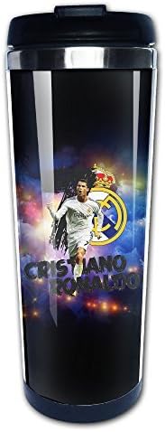 WEQOFGE Real Madrid CF CR7 Cristiano Ronaldo Tumbler Travel Mug