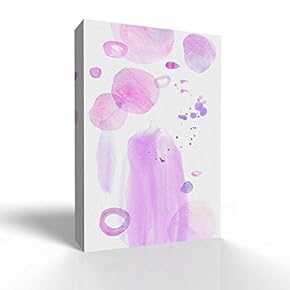 Canvas Wall Art - Watercolor Abstract Color Block Line Draw - Modern Home Art Stretched and Framed Ready to Hang - 12x18 inches