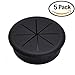 zapour UU-Buy 5 Pack Black Flexible Wire Organizer Desk Grommet for Wires Cords