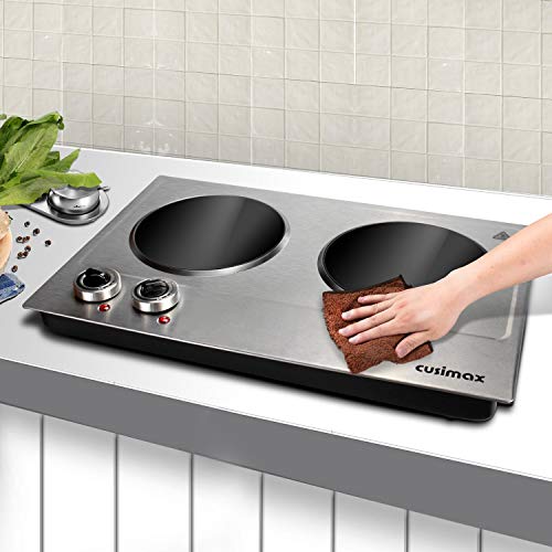 CUSIMAX 1800W Ceramic Electric Hot Plate for Cooking, Dual Control