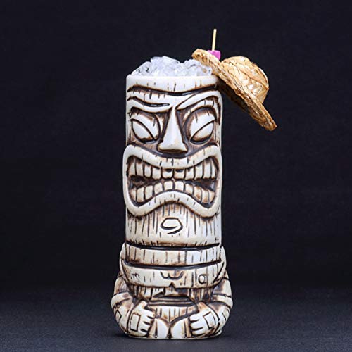 STOBOK Cocktailgläser Keramik Tiki Tasse Hawaiian Party Cocktailbecher 530ml Neuheit Bier Wein Saft Tasse Party… – Bild 4
