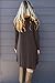 DEARCASE Women's Irregular Hem Long Sleeve Casual T Shirt Flowy Short Dress Coffee XL
