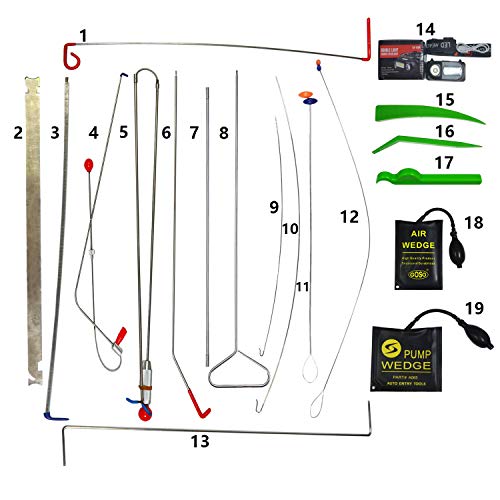 Emergency Car Repair Tool Kit 19 PCS Vehicle Door Unlocking Kit Car